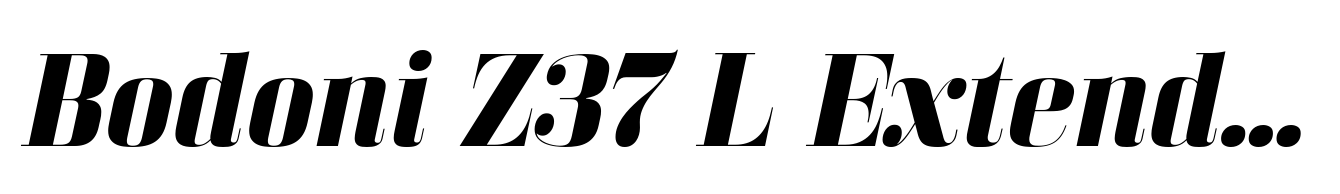 Bodoni Z37 L Extended Bold Italic